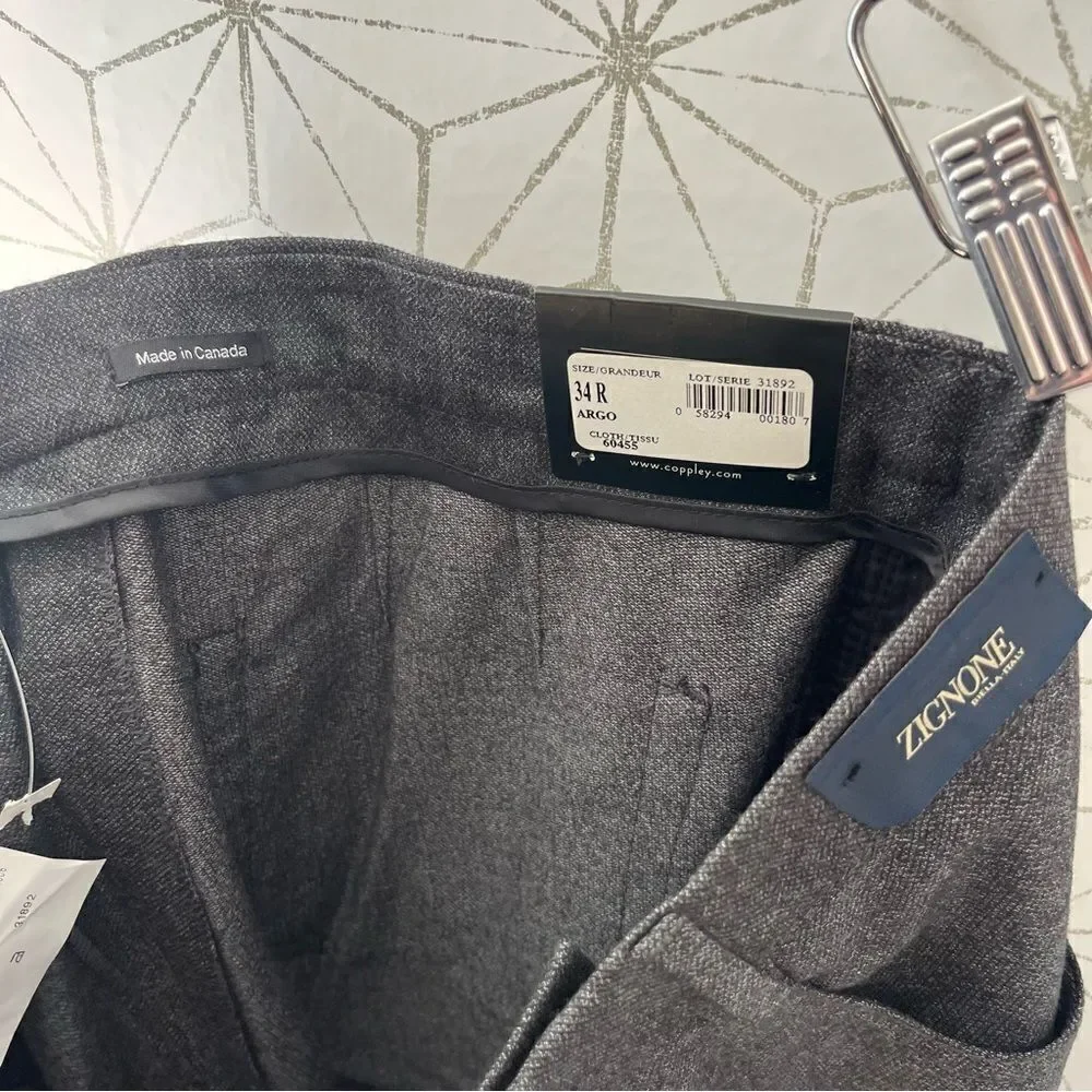 Coppley Argo Pant Charcoal Gray Slacks 34x36